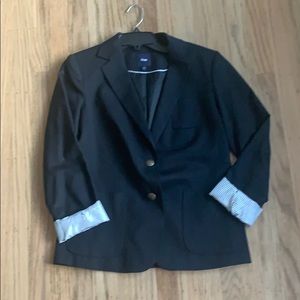 Gap preppy blazer black with pinstripes 6